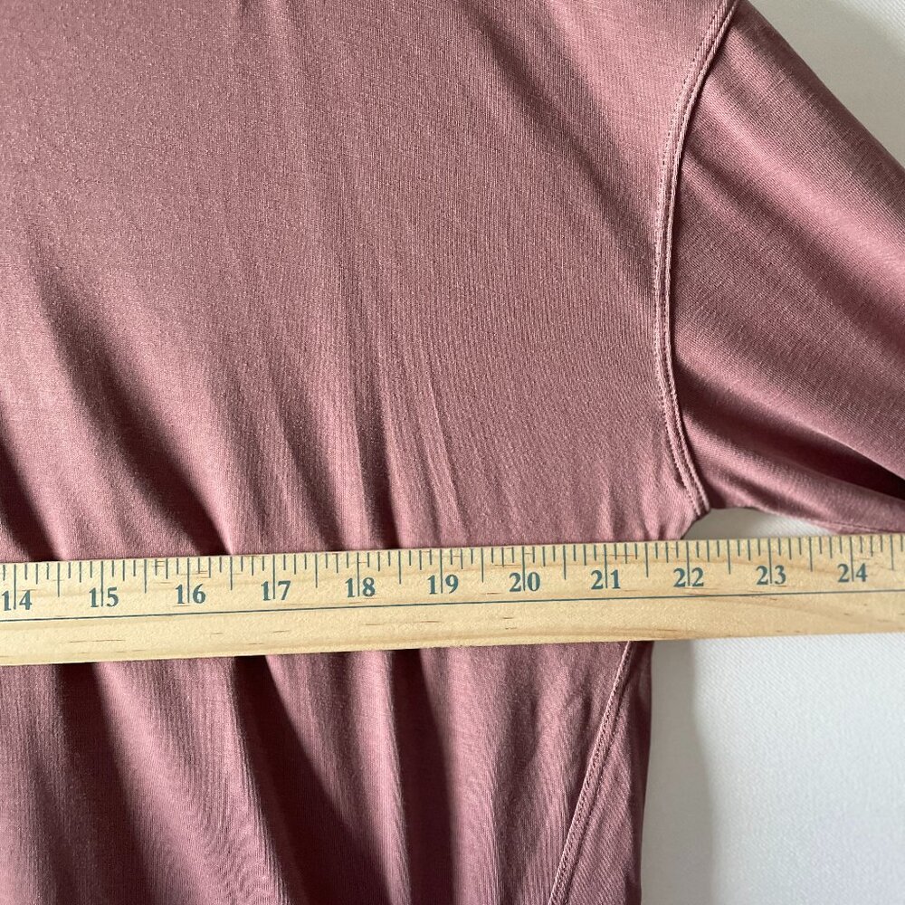 Lululemon Womens Dusty Rose Pink Side Ruched Minimalist Modern Cozy Top Size 8 - Picture 4 of 9